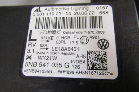 Front Lamp Volkswagen Tiguan 2 II LIFT LED 20-24 LH LEFT 5NB941035G