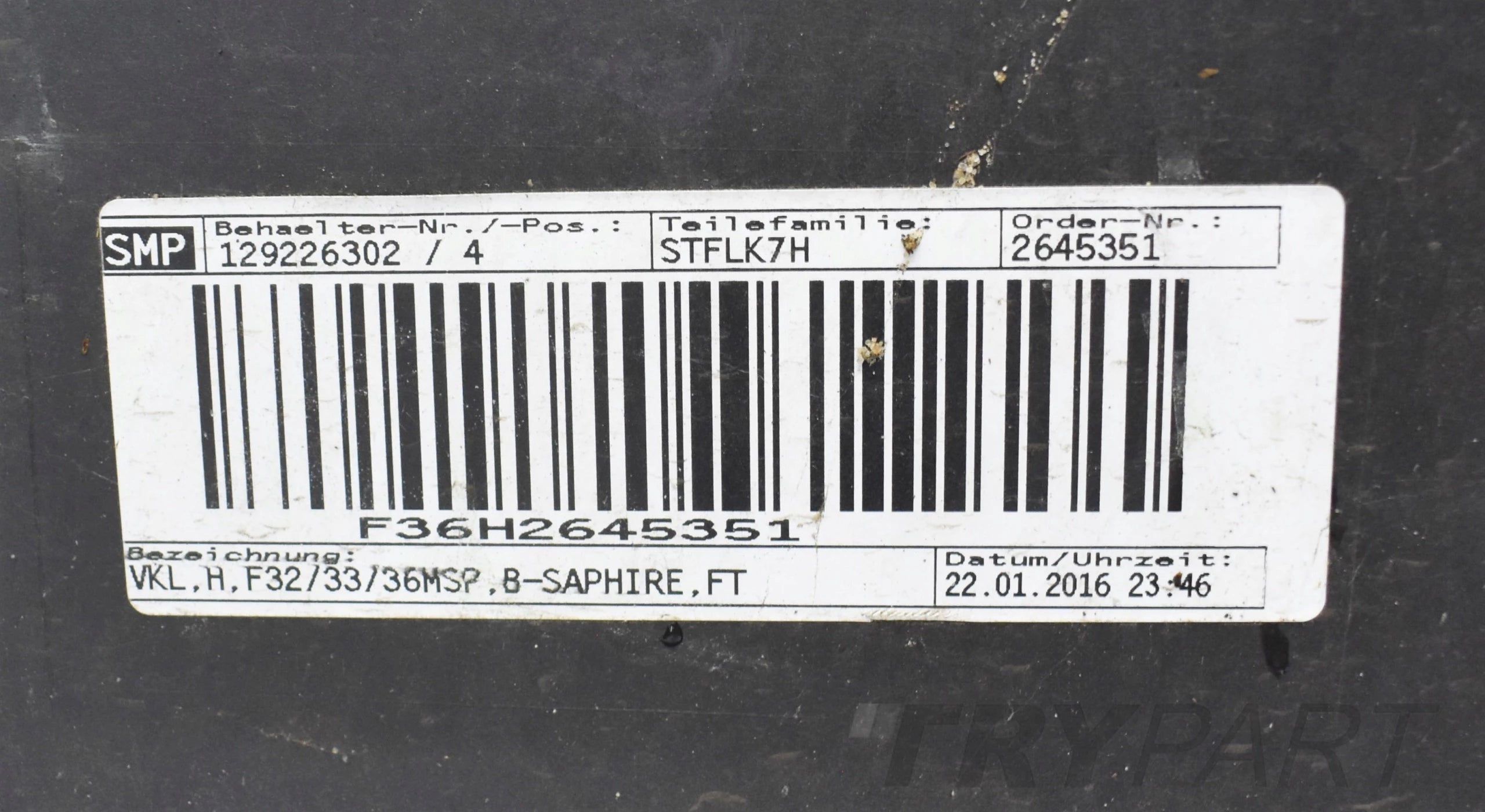 BMW F32 F33 F36 M PACKAGE REAR BUMPER ORG