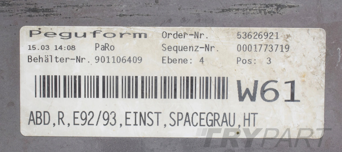 BMW E92 E93 COUPE RIGHT SILL PANEL OEM