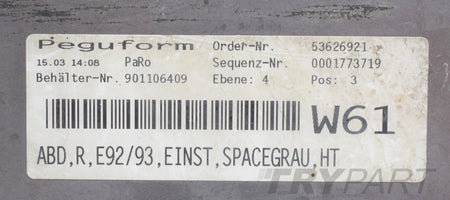 BMW E92 E93 COUPE RIGHT SILL PANEL OEM