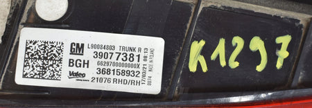 OPEL ASTRA K V KOMBI RIGHT TAIL LIGHT IN TAILGATE ORG EU
