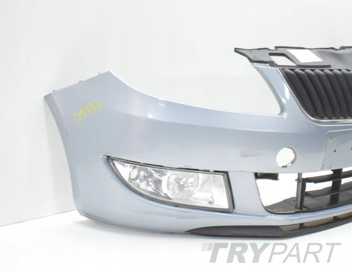 SKODA FABIA II LIFT 5J0 FRONT BUMPER ORIGINAL + GRILLE