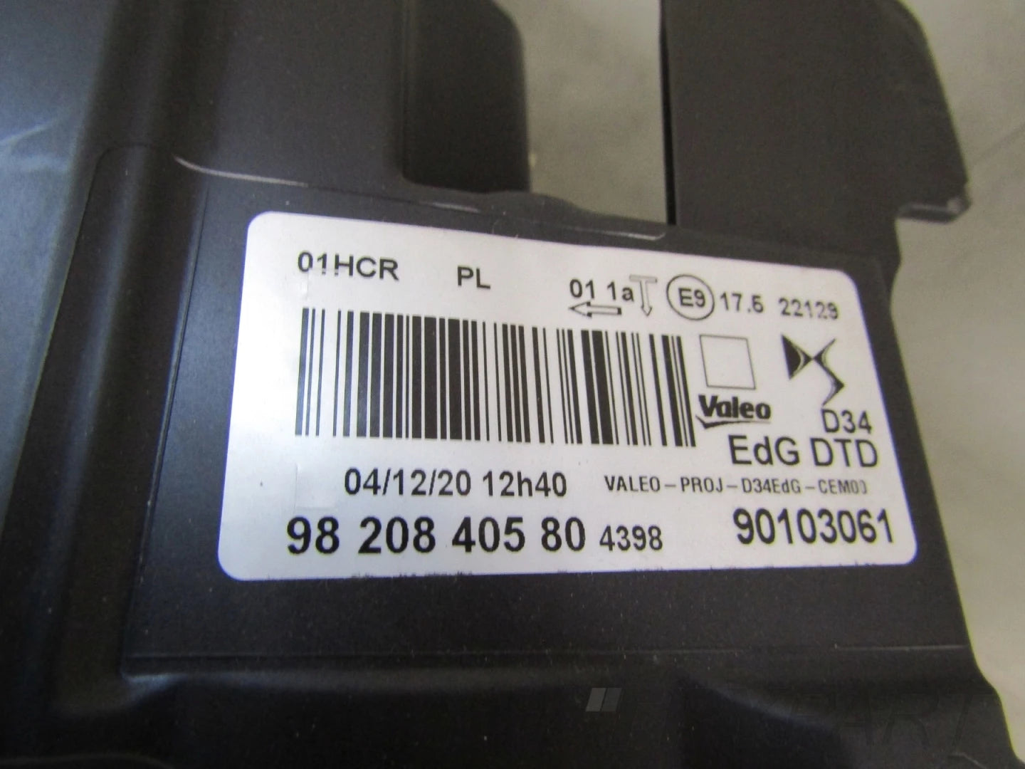 Front Lamp Citroen DS3 DS 3 CROSSBACK STANDARD 18- RH 98200840580