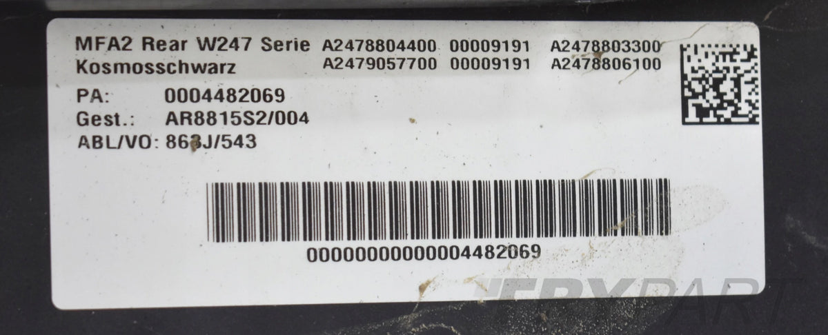MERCEDES B-CLASS W247 REAR BUMPER ORG + LOWER PART