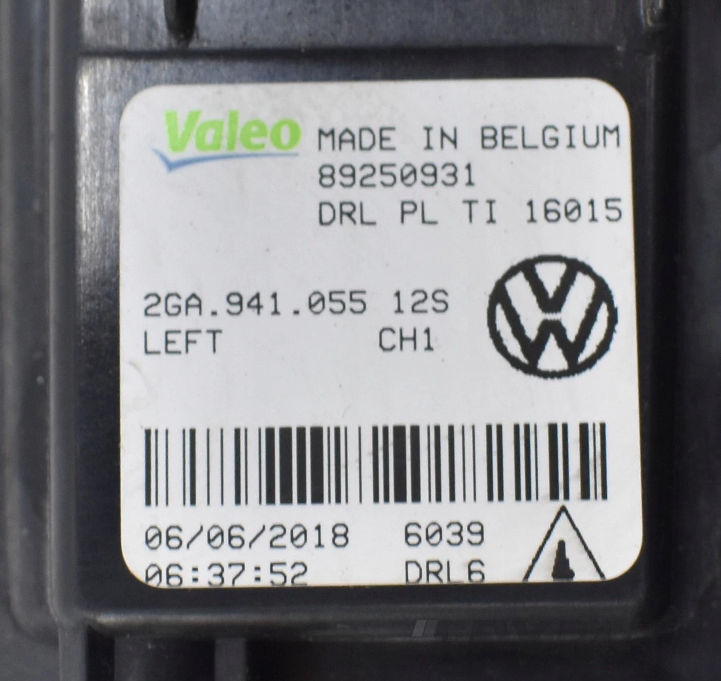 VW T-ROC 2GA LEFT LED DRL HALOGEN REMOVED EU ORG