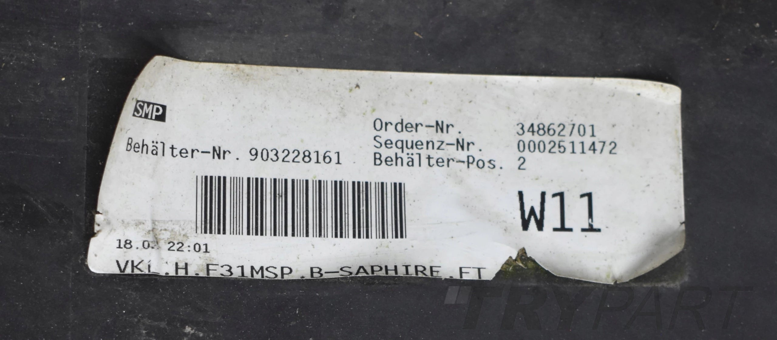 BMW F31 M SPORT PACKAGE REAR BUMPER ORIGINAL ESTATE
