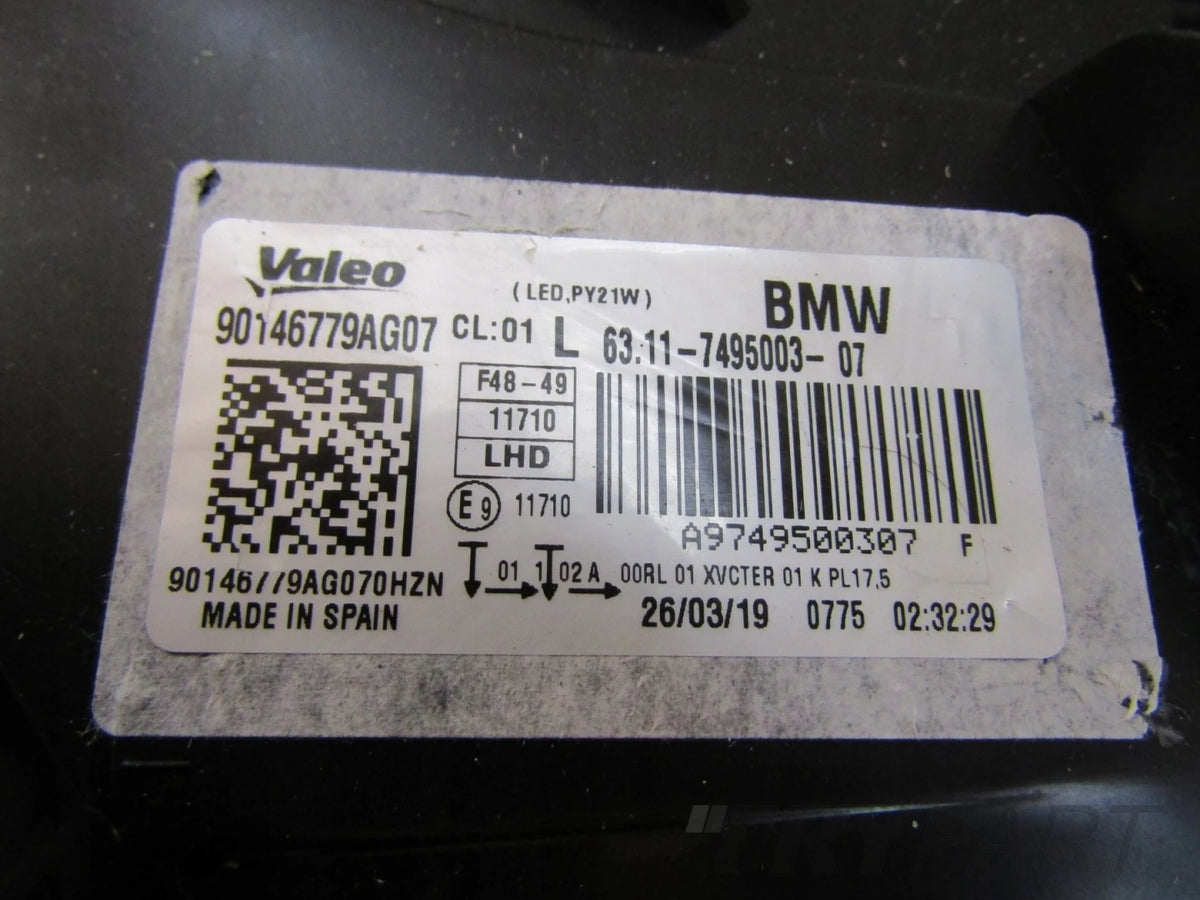 BMW X1 F48 LED Headlight 15-19 LH LEFT 7495003
