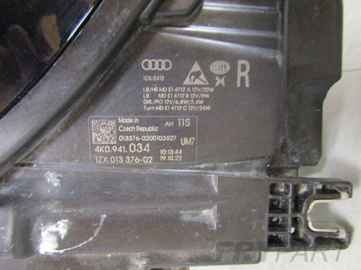 AUDI A6 C8 LED HEADLIGHT 18- RH RIGHT 4K0941034