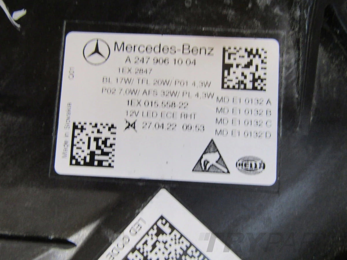 MERCEDES B CLASS W247 LIFT LED PERFORMANCE 22- RH RIGHT HEADLIGHT A247906