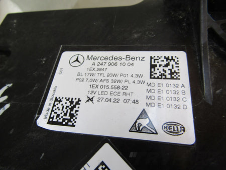 Front Lamp Mercedes B Class W247 Lift LED PERFORMANCE 22- RH A2479061004