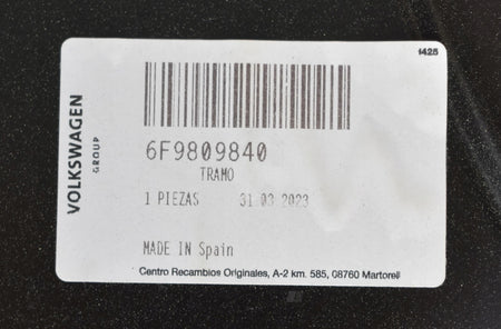 SEAT ARONA 6F9 RIGHT SILL COVER BODY PILLAR FRAME ORG NEW 6F9809840