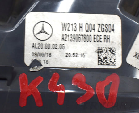 MERCEDES E CLASS W213 TAIL LAMP RIGHT ORIGINAL LED SEDAN