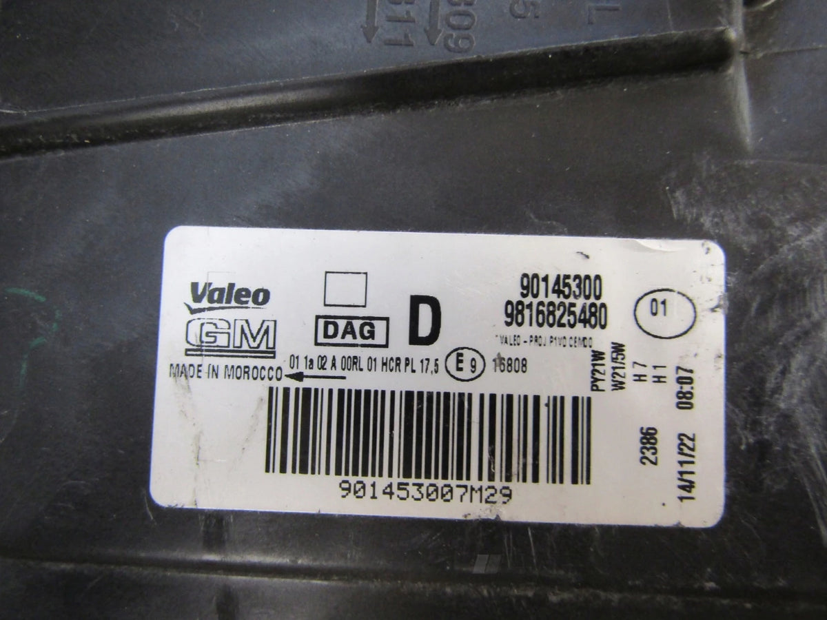 Opel Combo E IV Front Lamp Standard RH 18- 9816825480