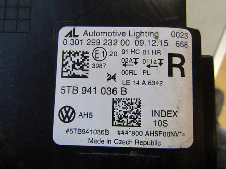 VOLKSWAGEN TOURAN III 3 5TB HEADLIGHT FULL LED 15- RIGHT HAND SIDE 5TB944036B