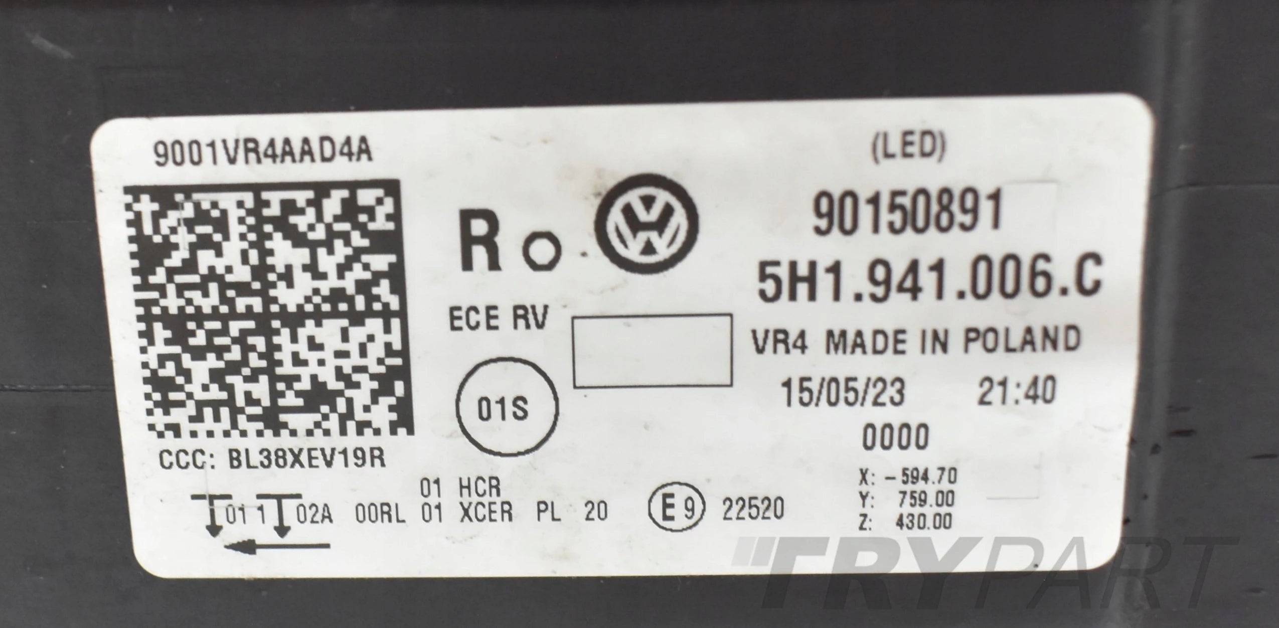 VW GOLF VIII 5H1 HEADLIGHT RIGHT FRONT EU LED