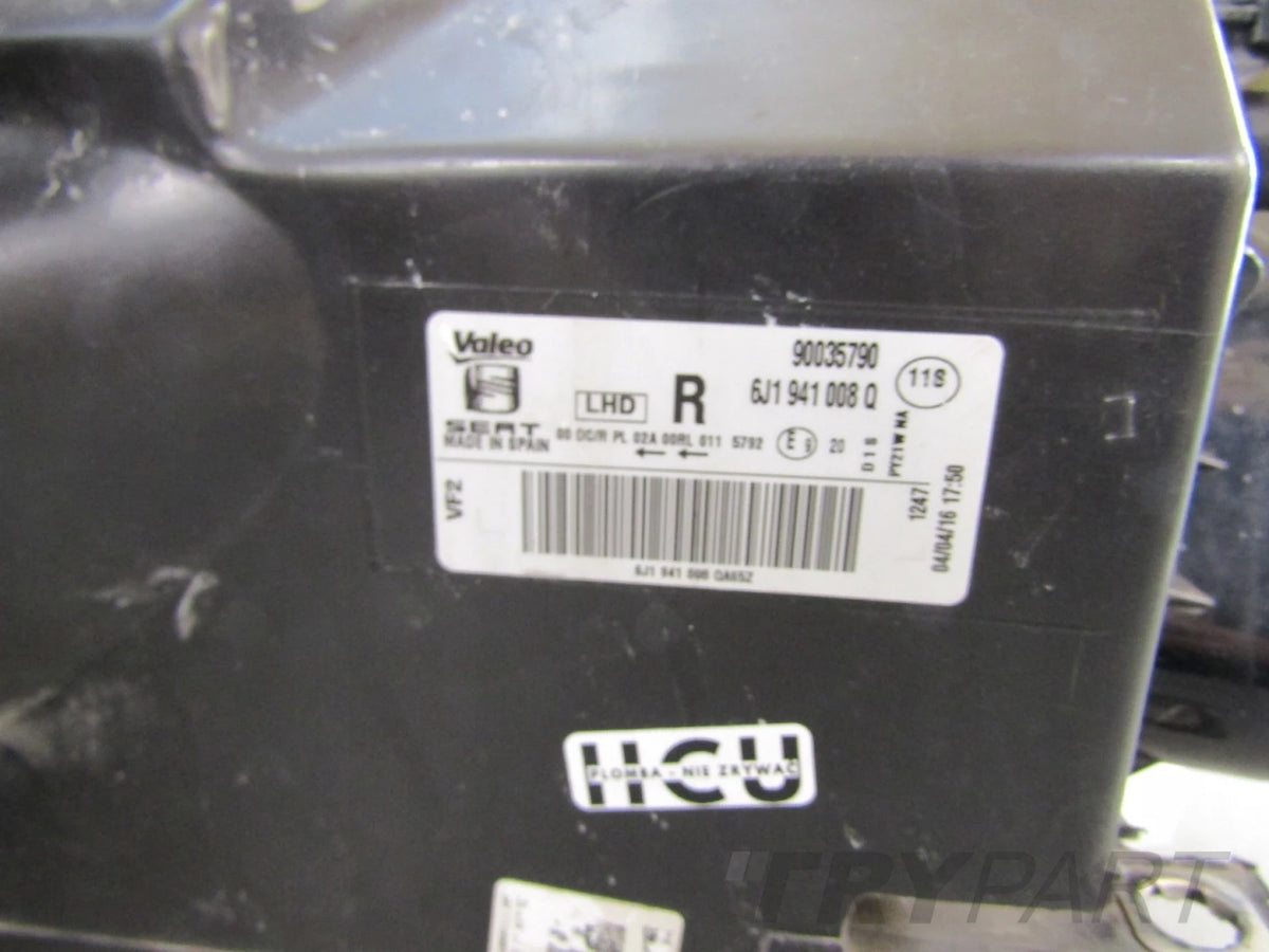 FRONT HEADLAMP SEAT IBIZA IV 4 FACELIFT XENON ACTIVE BEND R/H 12- 6J1941008Q