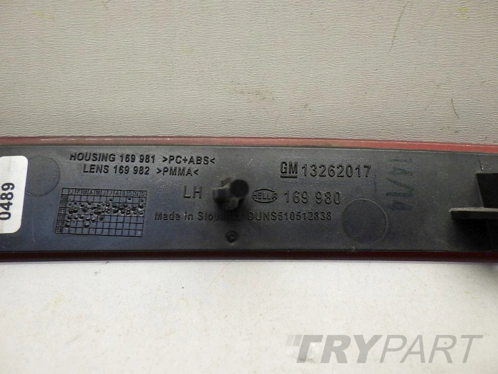 OPEL ASTRA J IV 4 HB REAR LEFT REFLECTOR