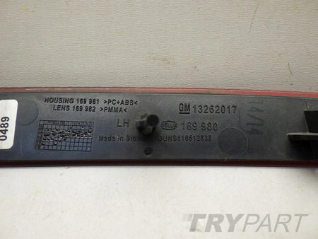 OPEL ASTRA J IV 4 HB REAR LEFT REFLECTOR