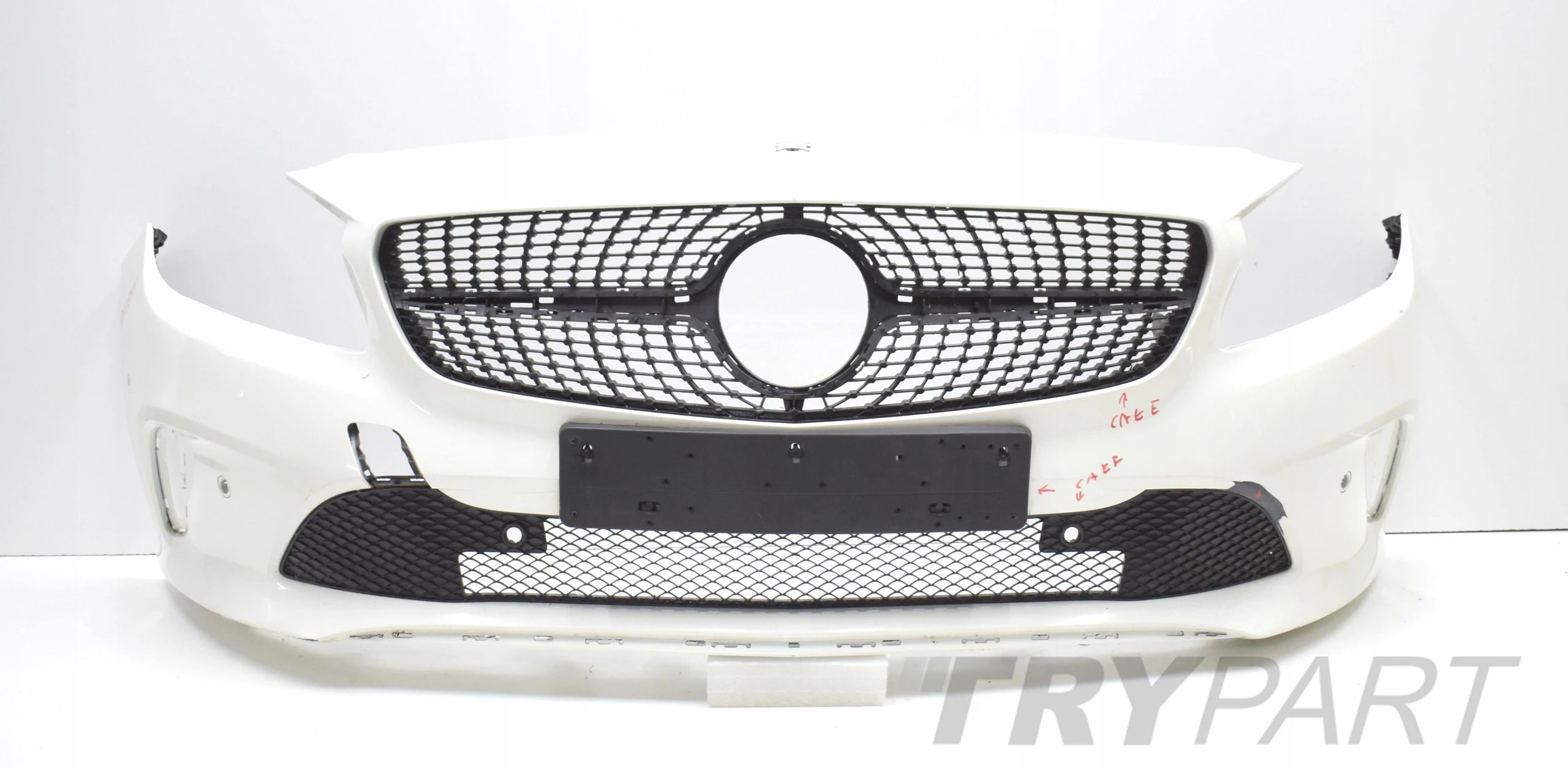 MERCEDES A CLASS W176 LIFT FRONT BUMPER ORIGINAL + GRILLES