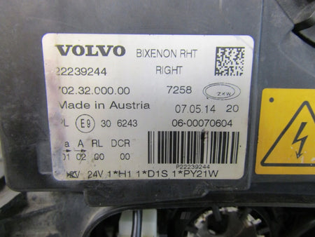 VOLVO FH 4 HEADLIGHT XENON NON-SWIVEL 12-20 RIGHT 22239244