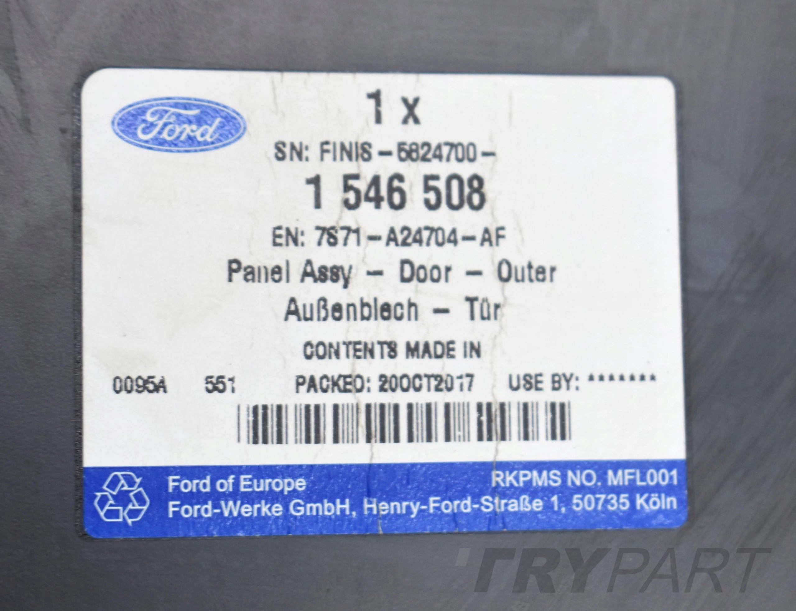 FORD MONDEO MK4 IV RIGHT REAR DOOR SHELL ORG NEW 7S71-A24704-AF