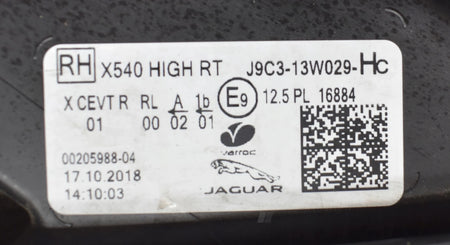 JAGUAR E PACE X540 RIGHT HEADLIGHT FRONT EU ORG