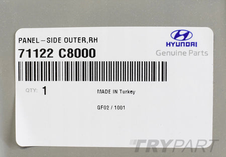 HYUNDAI I20 II REAR RIGHT FENDER PANEL ORG