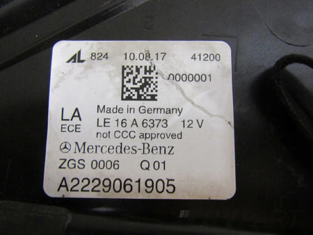 Mercedes S-Class W222 LIFT LED MULTIBEAM Headlight LH LEFT 17-20 A2229061