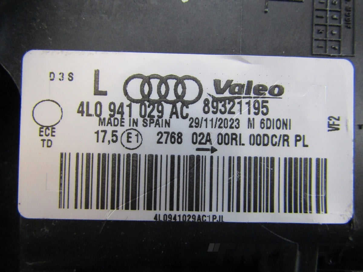 AUDI Q7 4L XENON HEADLIGHT NON-SWIVEL LIFT 09-15 LH LEFT 4L0941029