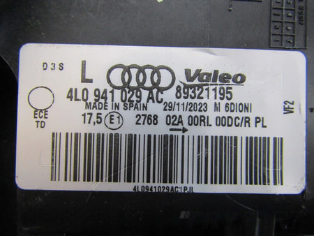 AUDI Q7 4L XENON HEADLIGHT NON-SWIVEL LIFT 09-15 LH LEFT 4L0941029