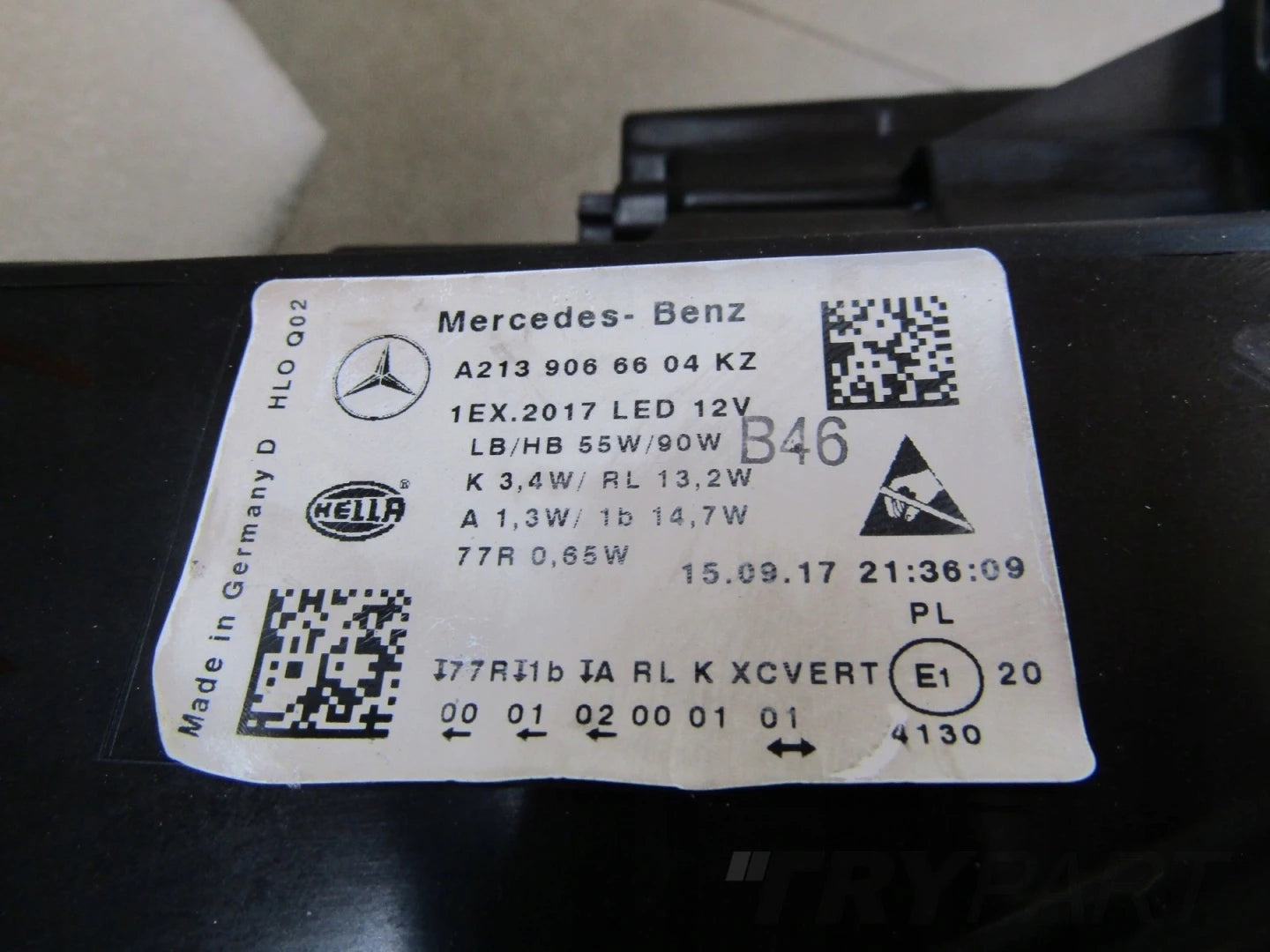Front Lamp Mercedes E-Class W213 MULTIBEAM BLUE 16-20 RH A2139066604
