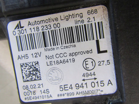 SKODA OCTAVIA IV FULL LED HEADLIGHT 19-24 LH 5E4941015A