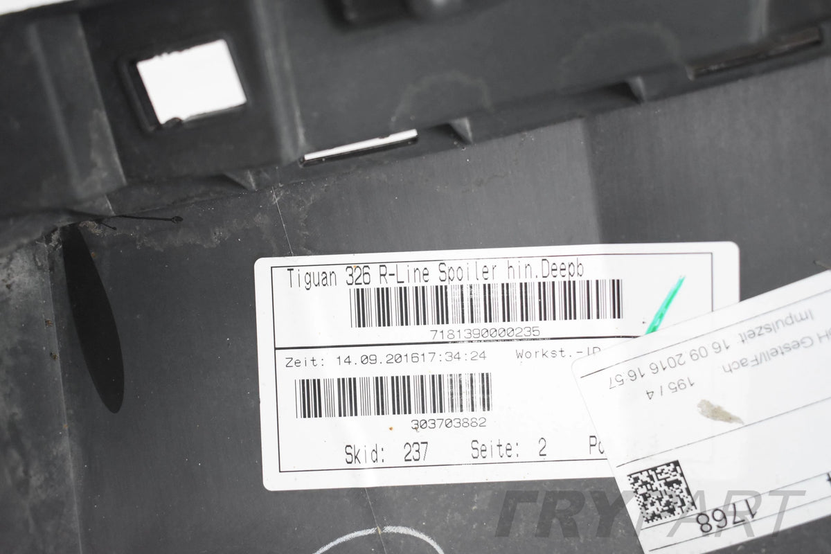 VW TIGUAN 5NA R LINE REAR BUMPER REAR GENUINE