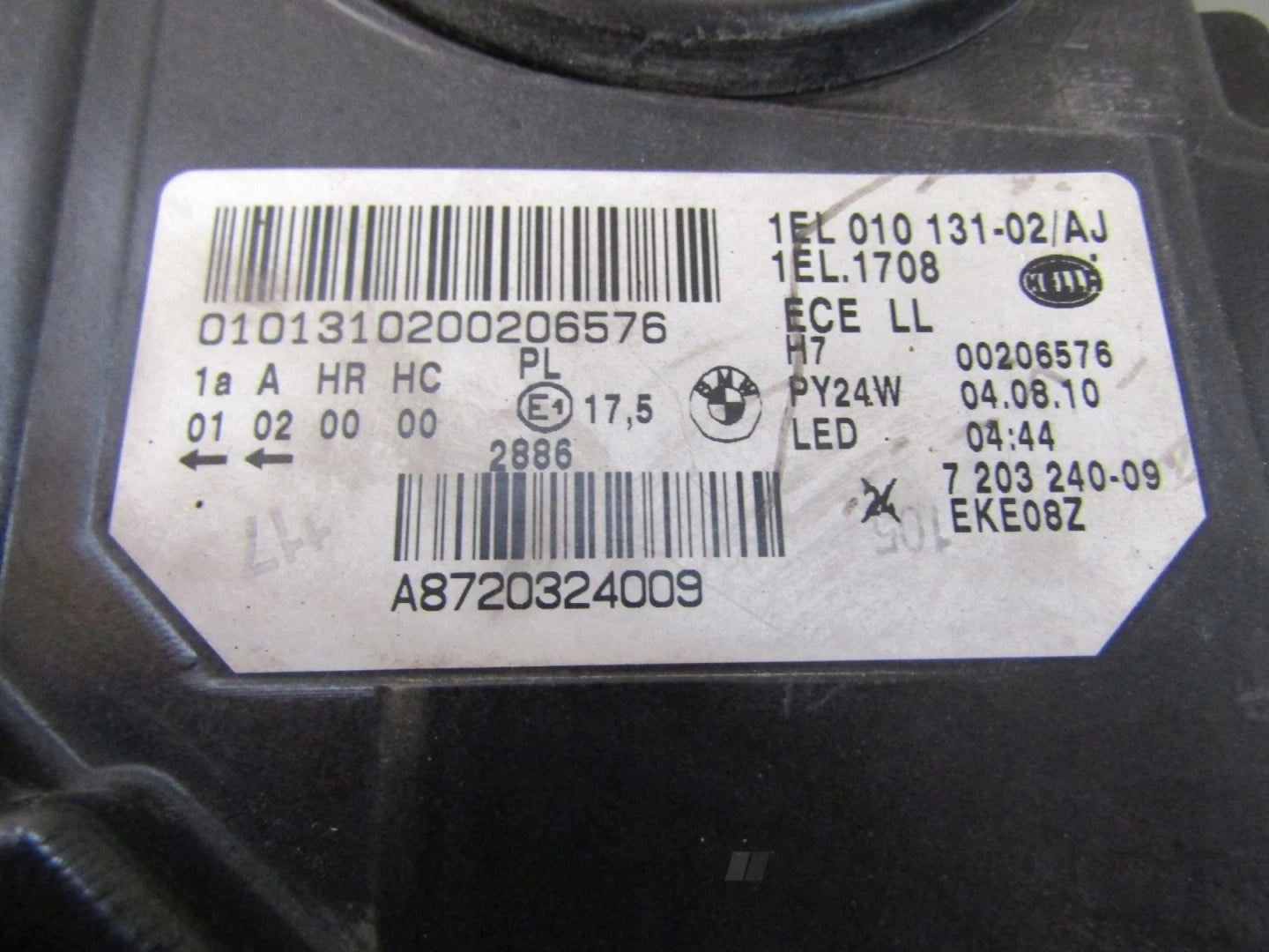 BMW 5 F10 F11 Headlight STANDARD LENS 10-13 RH RIGHT 7203240