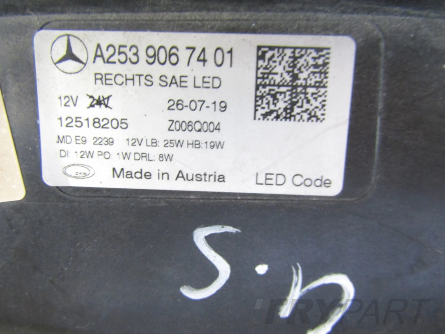 MERCEDES GLC W253 LIFT PERFORMANCE HEADLIGHT 20- RH A2539067401 USA