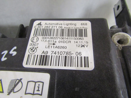 Front Light BMW 4 F32 F33 F36 XENON NON-SWIVEL 13-17 LH LEFT 7410785