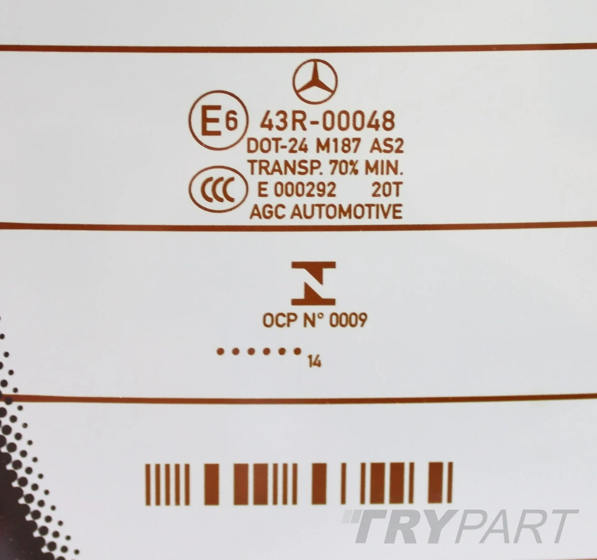 MERCEDES C CLASS W204 REAR WINDSHIELD SEDAN ORG NEW A2046701700