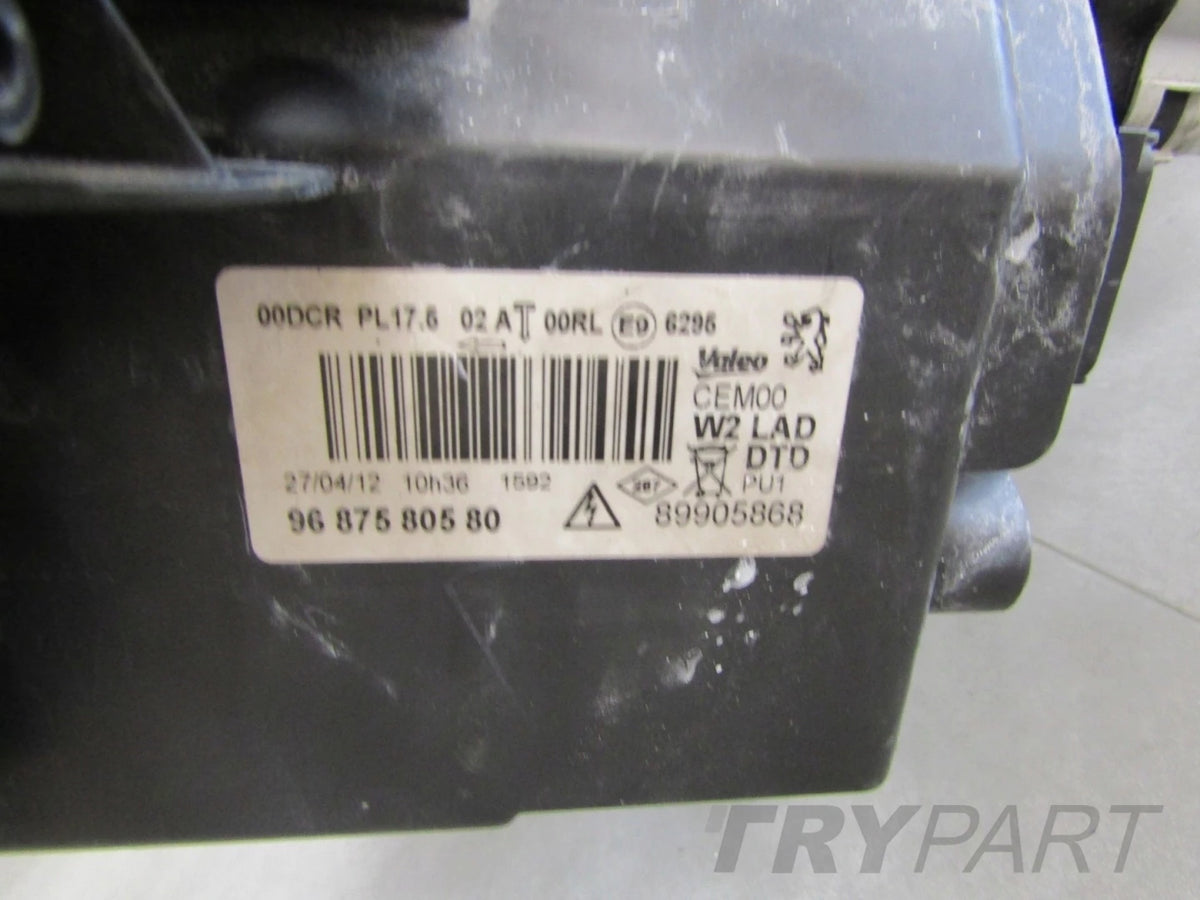 FRONT HEADLIGHT PEUGEOT 508 1 XENON SWIVEL RH RIGHT 10-14 9687580580