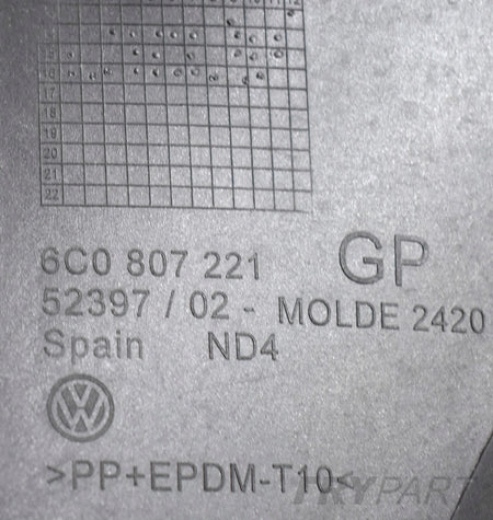 VW POLO 6C 6C0 FRONT BUMPER ORG + GRILLES + BOTTOM