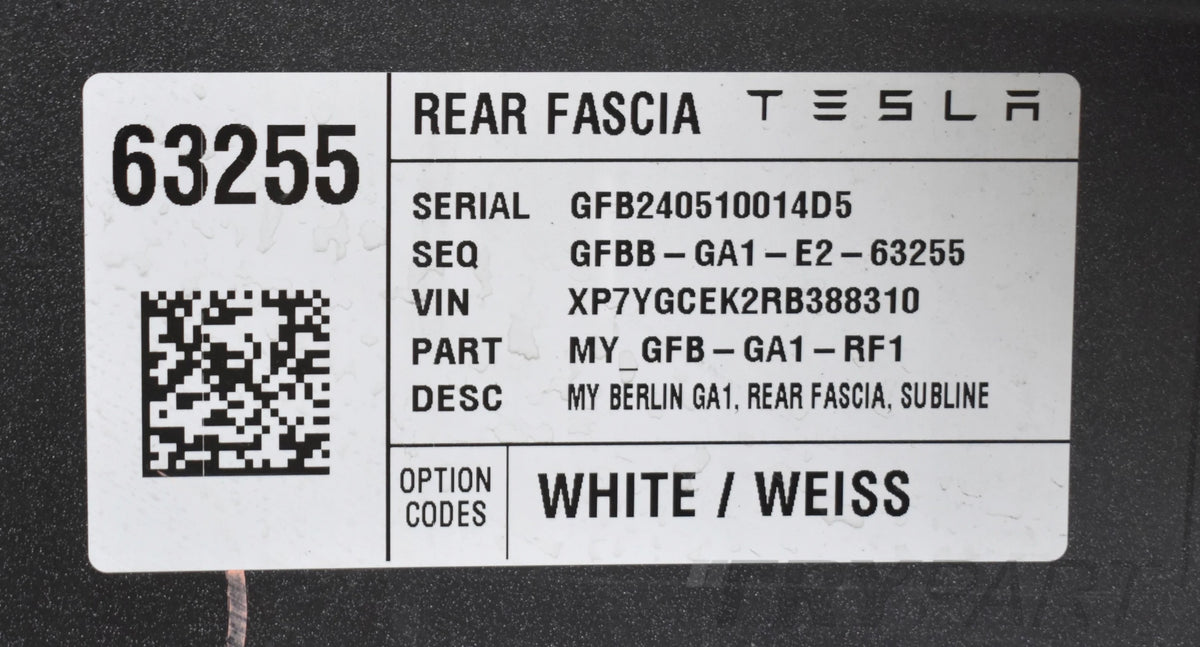 TESLA MODEL Y REAR BUMPER ORG + BOTTOM