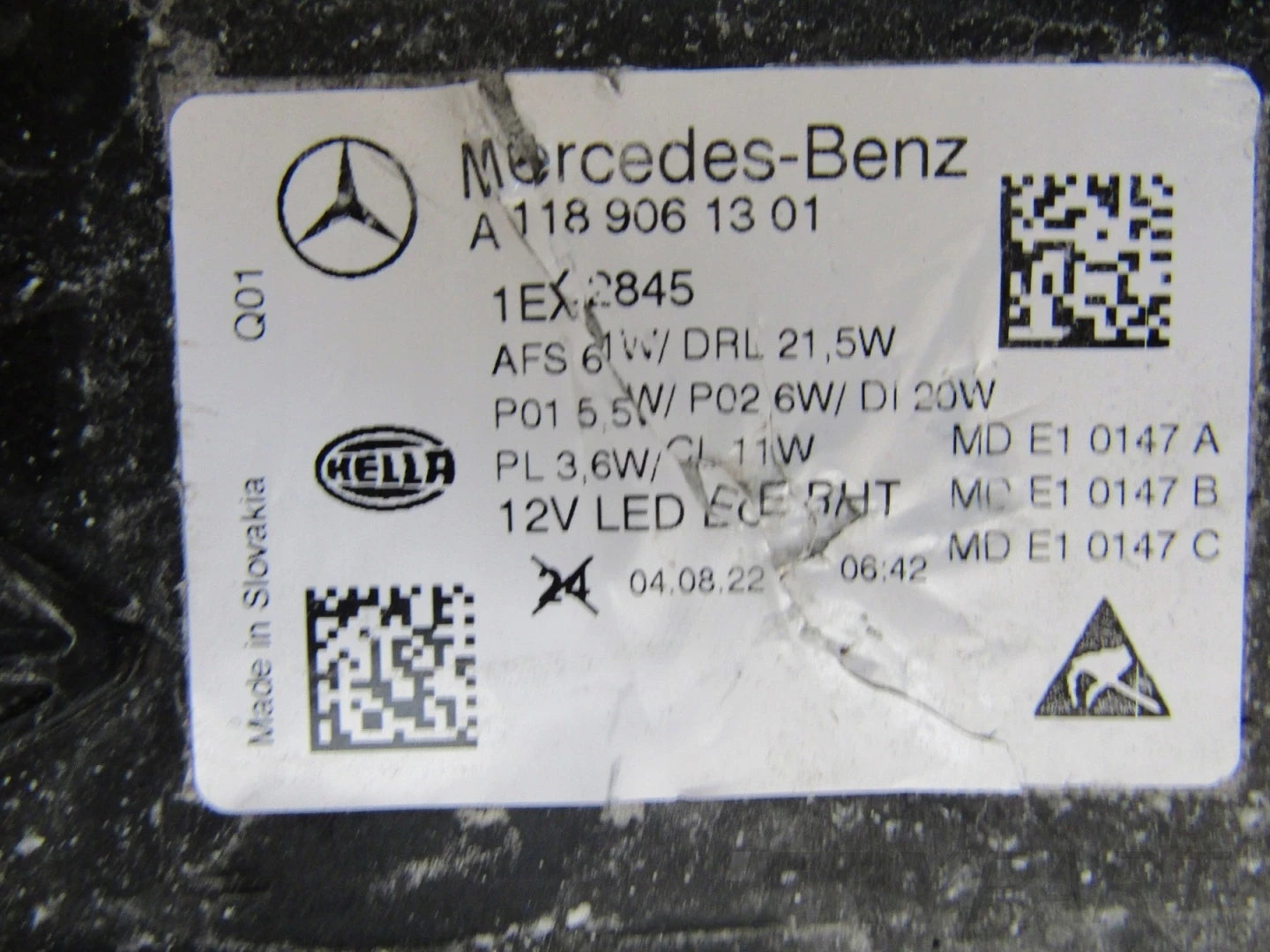 MERCEDES CLA W118 LIFT MULTIBEAM 23- HEADLIGHT LH A1189061301
