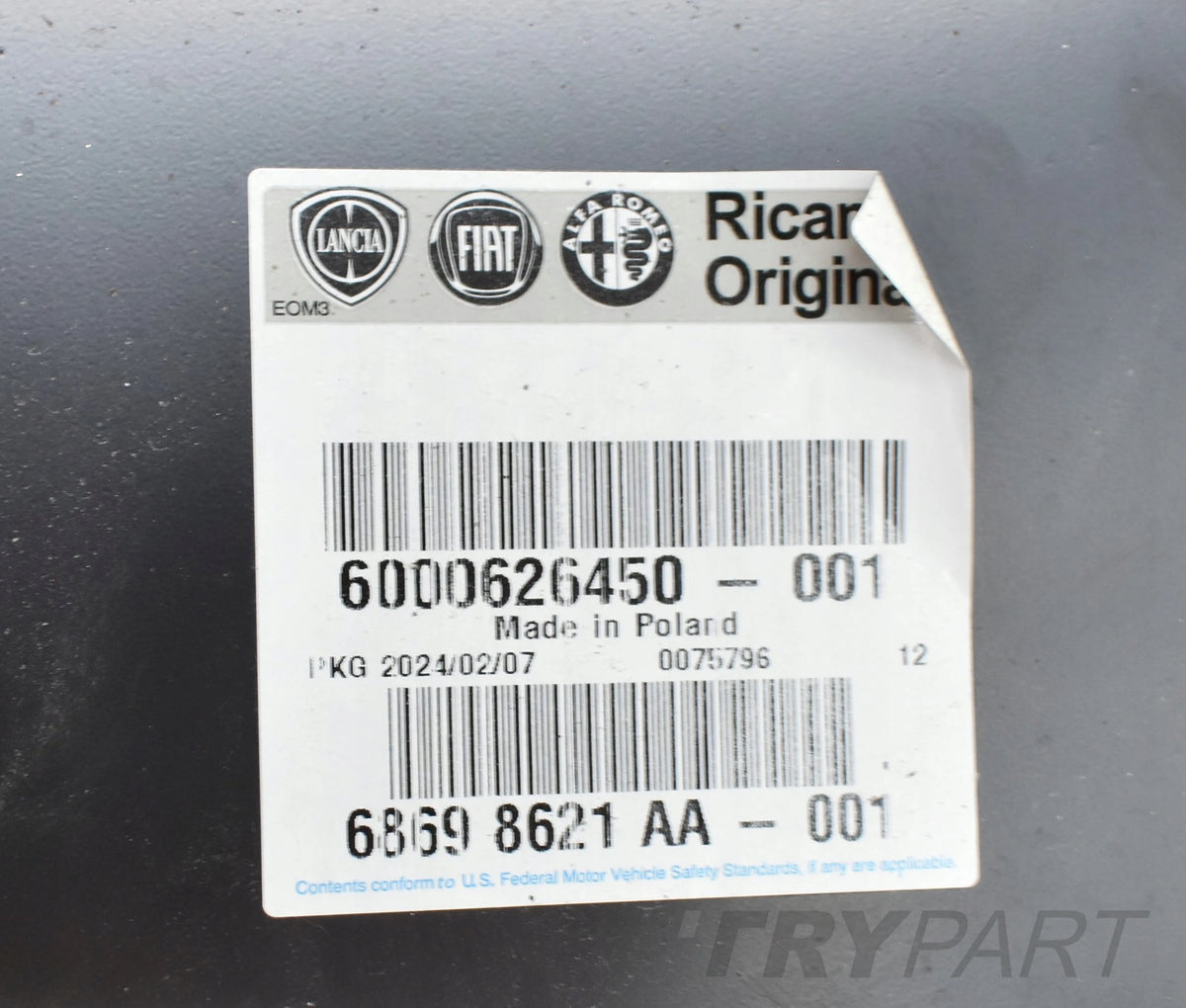 FIAT 500 RIGHT SILL COVER ORG 3D