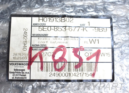SKODA OCTAVIA III LIFT 5E0 FRONT BUMPER GRILLE NEW ORG