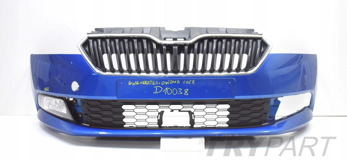SKODA FABIA III LIFT 6V0 FRONT BUMPER ORG + GRILLE + VENTS