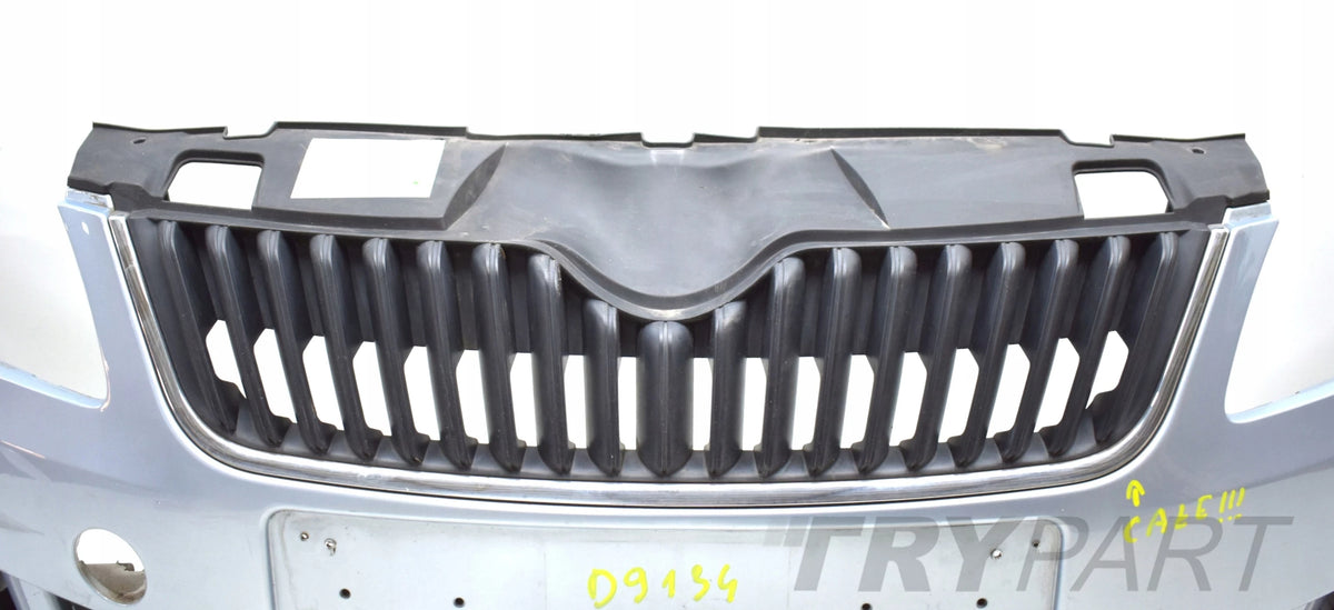 SKODA FABIA II LIFT 5J0 FRONT BUMPER ORIGINAL + GRILLE