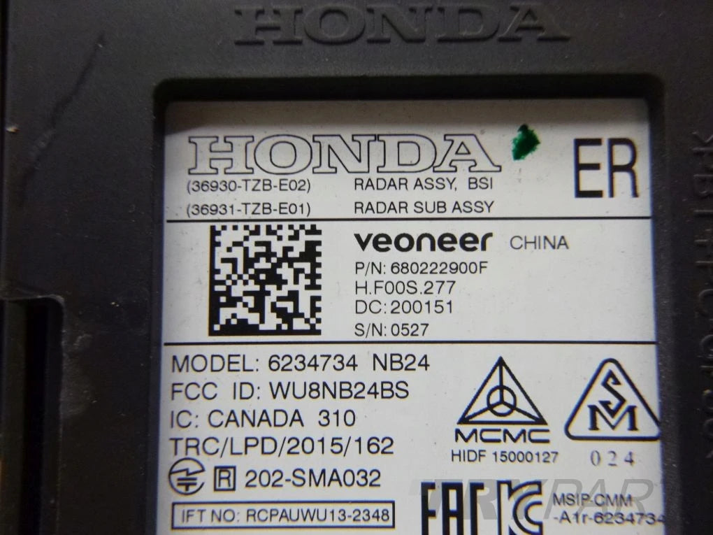 HONDA JAZZ V 20- REAR RIGHT RADAR SENSOR ASSEMBLY