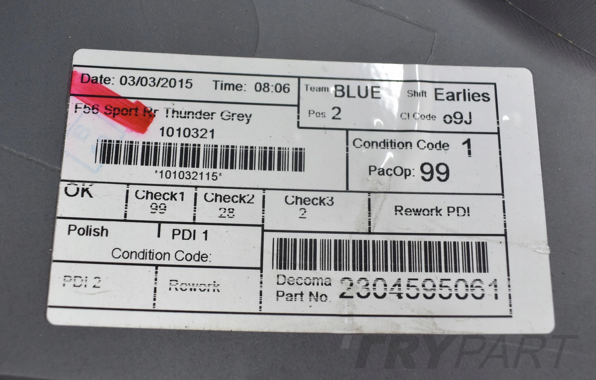 MINI COOPER S F55 F56 SPORT REAR BUMPER EXCELLENT CONDITION