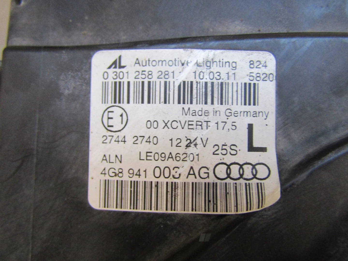 AUDI A7 4G8 HEADLIGHT XENON ACTIVE LH LEFT 4G8941003AG 10-14