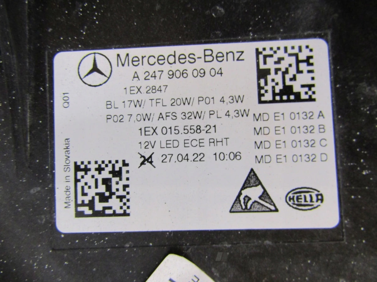 HEADLIGHT MERCEDES B CLASS W247 LED LIFT PERFORMANCE LH LEFT 22- A2479060