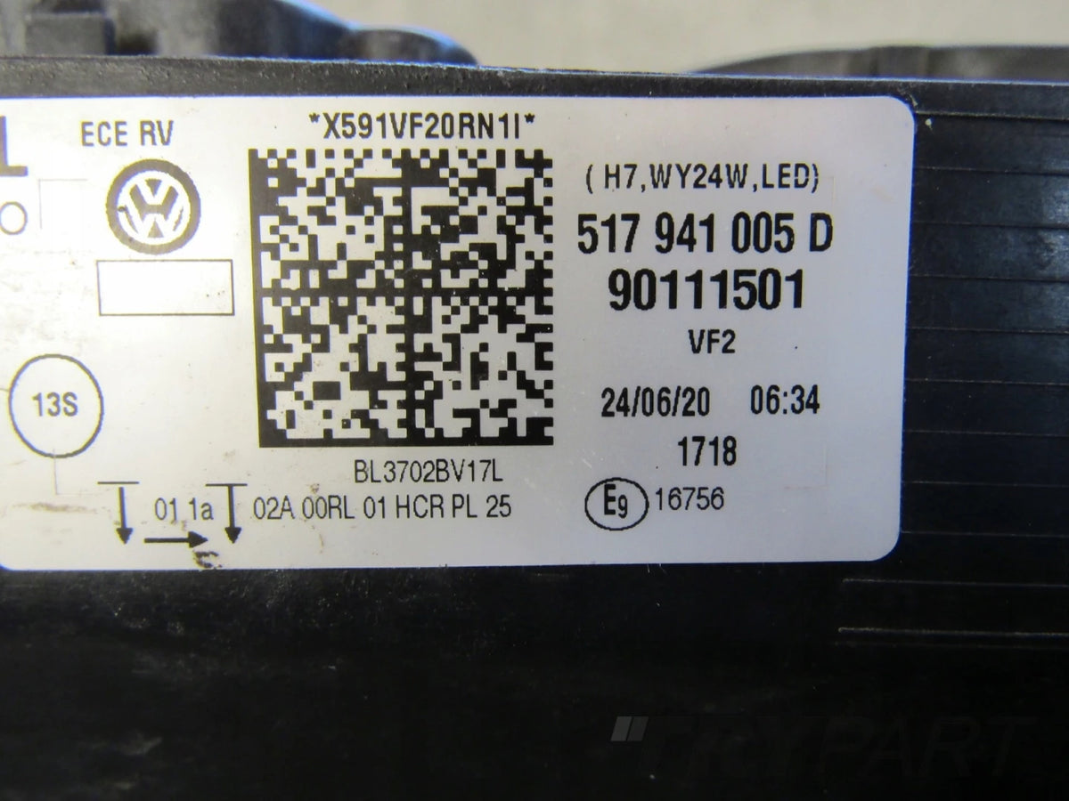 VW SPORTSVAN LIFT HEADLIGHT STANDARD 18-20 LH 517941005D